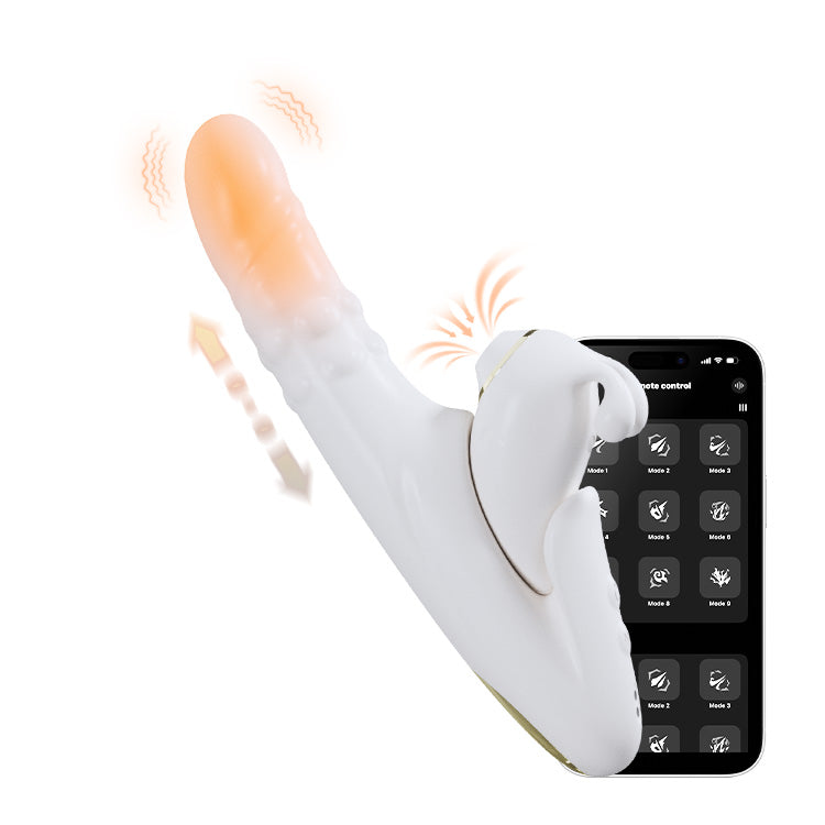 2-in-1 Detachable Suction & Thrusting Vibrator with App Control