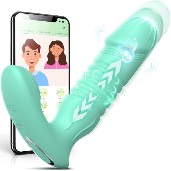 Dildo G Spot Vibrator with Thrusting Functions & Adjustable Design