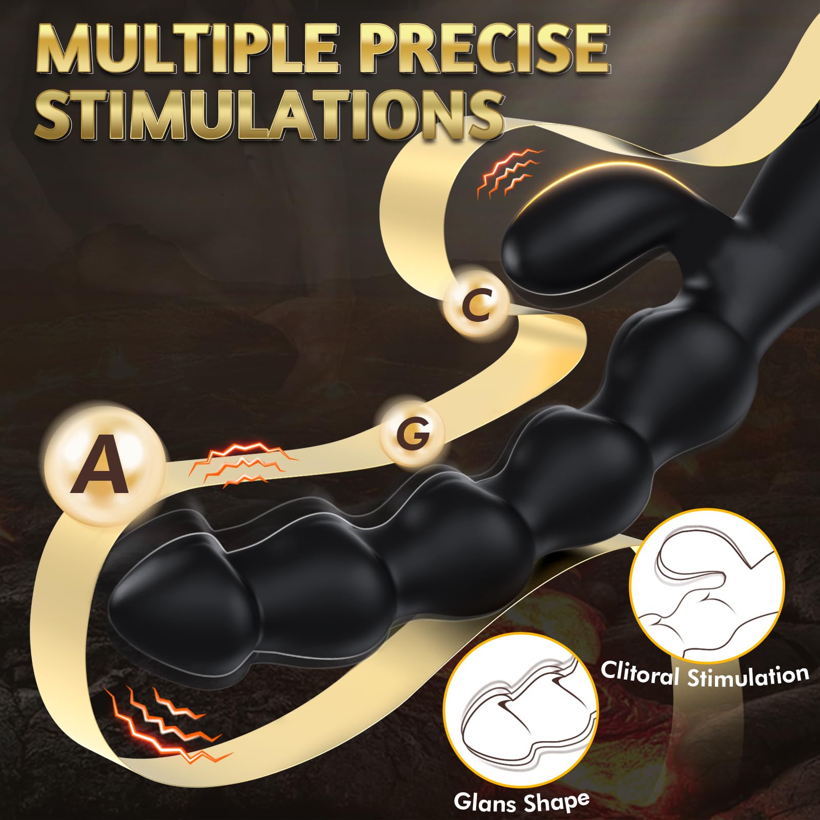 Anal Beads Vibrator with Dual Motors