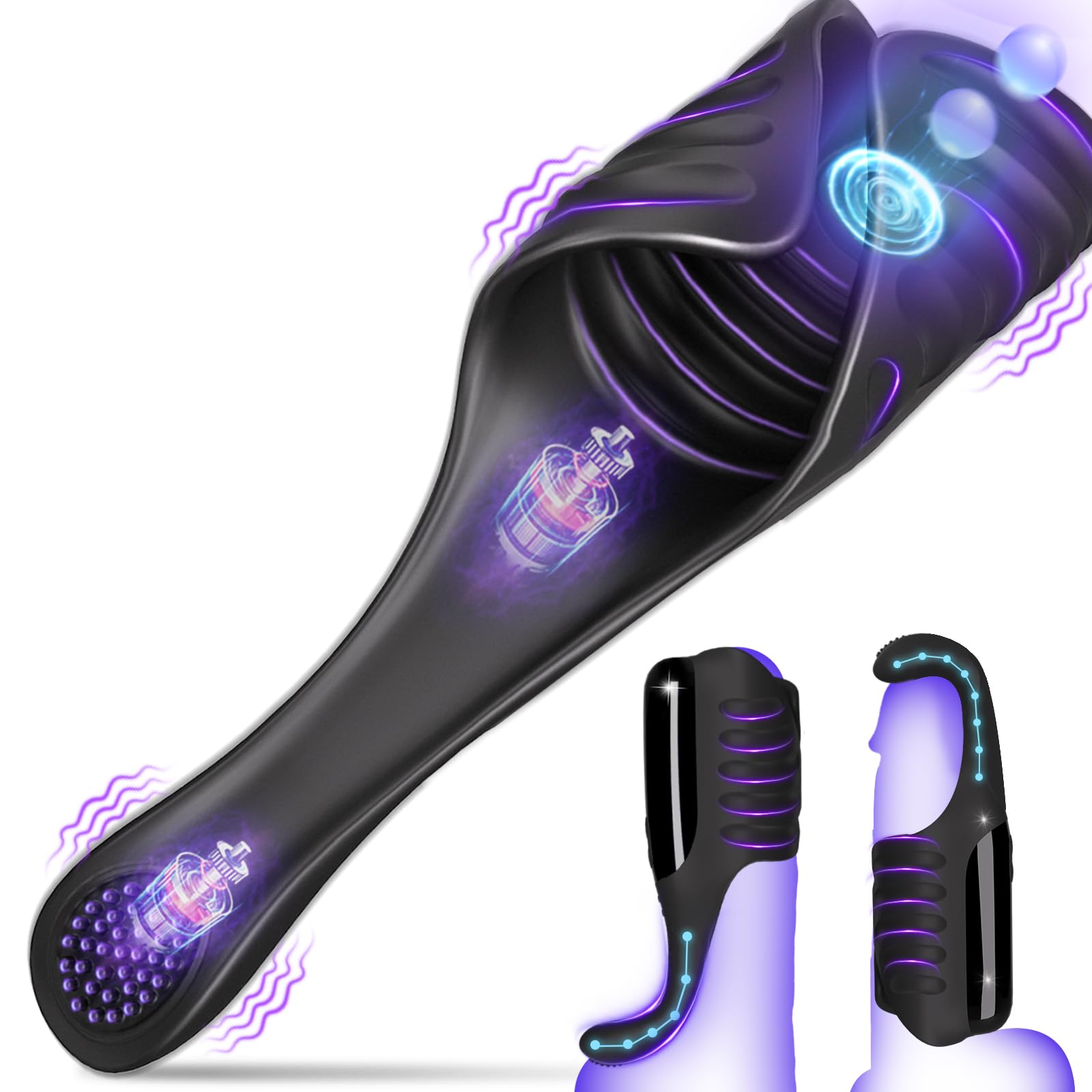 Penis Vibrator with Tapping and Vibrating Technology