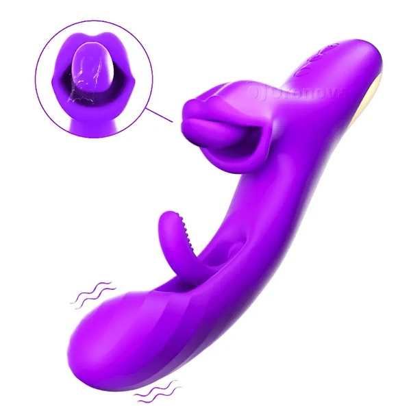 G Spot Tongue Licking Vibrator with Flapping & Rotating
