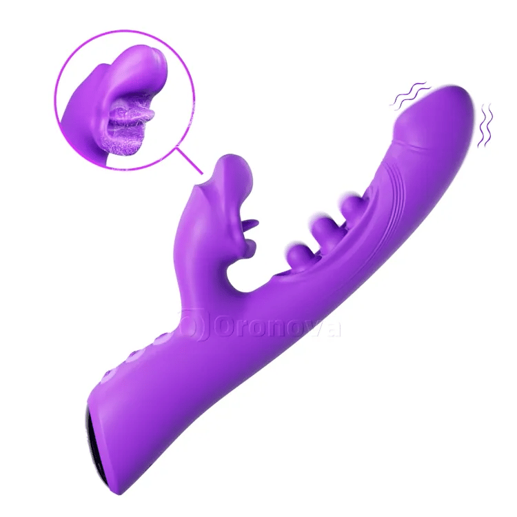 3-in-1 Kissing and Triple-Tap Vibrator – Clit & G-Spot Pleasure