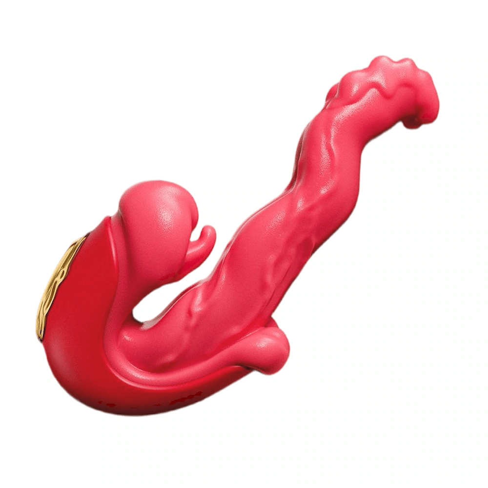 5-in-1 APP Controlled Rotating Tongue Vibrator with Heating & G-Spot Stimulation