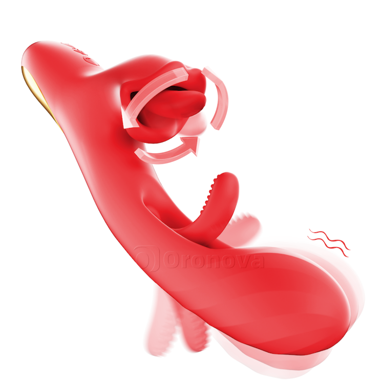 G Spot Tongue Licking Vibrator with Flapping & Rotating