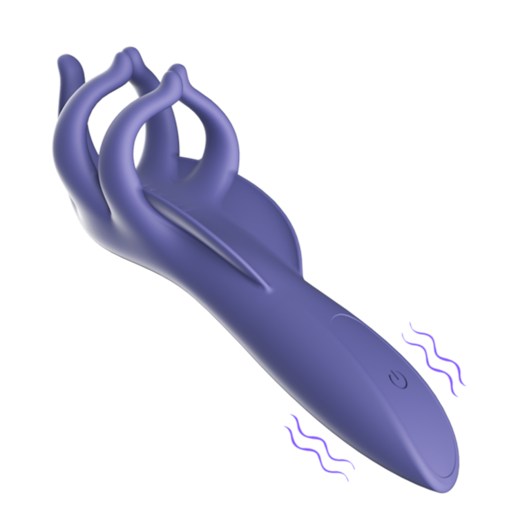 Penis Vibrator with Five Fingers