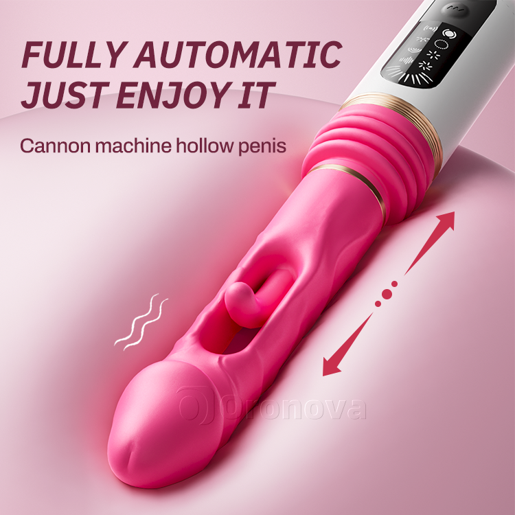 Thrusting Dildo Vibrator with Extending Motion & Flapping
