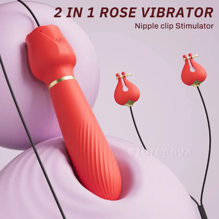 Mini Clit Vibrator with Nipple Clamps
