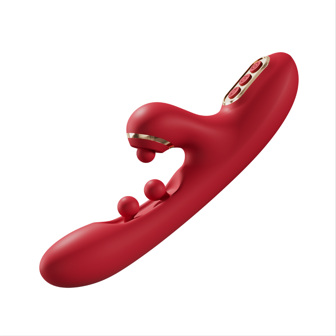 3-in-1 Vibrating Wand with Dual-Ball Pinching & Rhythmic Tapping 3 Functions, Independent Control