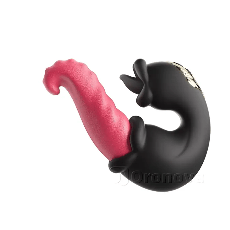 Twin Rose Thrusting G-Spot Vibrator with Licking Tongue & Vibration