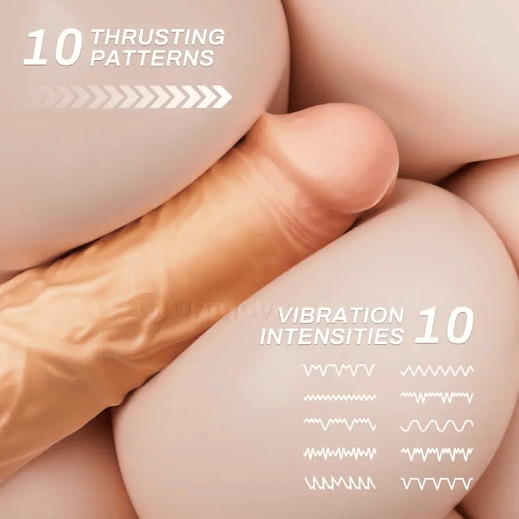 Thrusting Dildo with 10 Vibrations