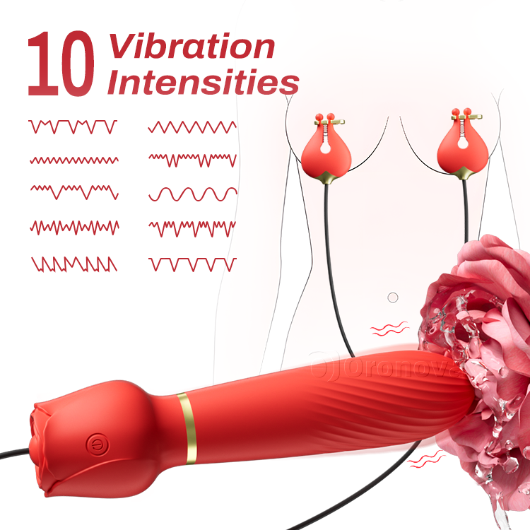 Mini Clit Vibrator with Nipple Clamps