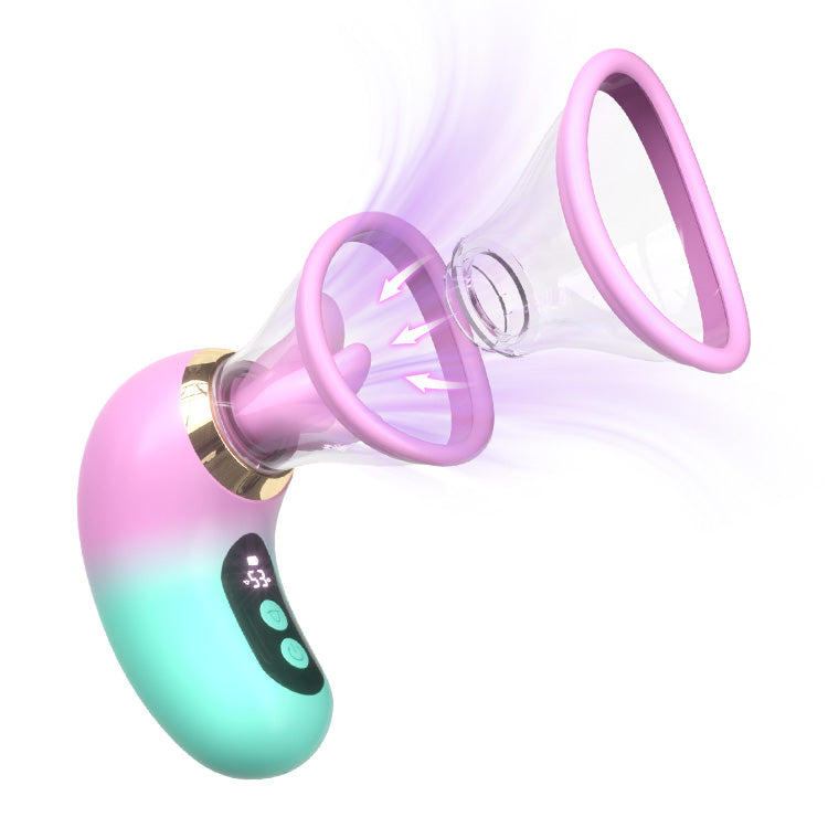 5-in-1  Sucking Vibrator with LCD Display