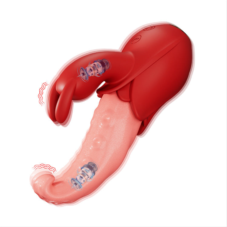 Tongue vibrator 10 modes, dual point stimulation, silent design