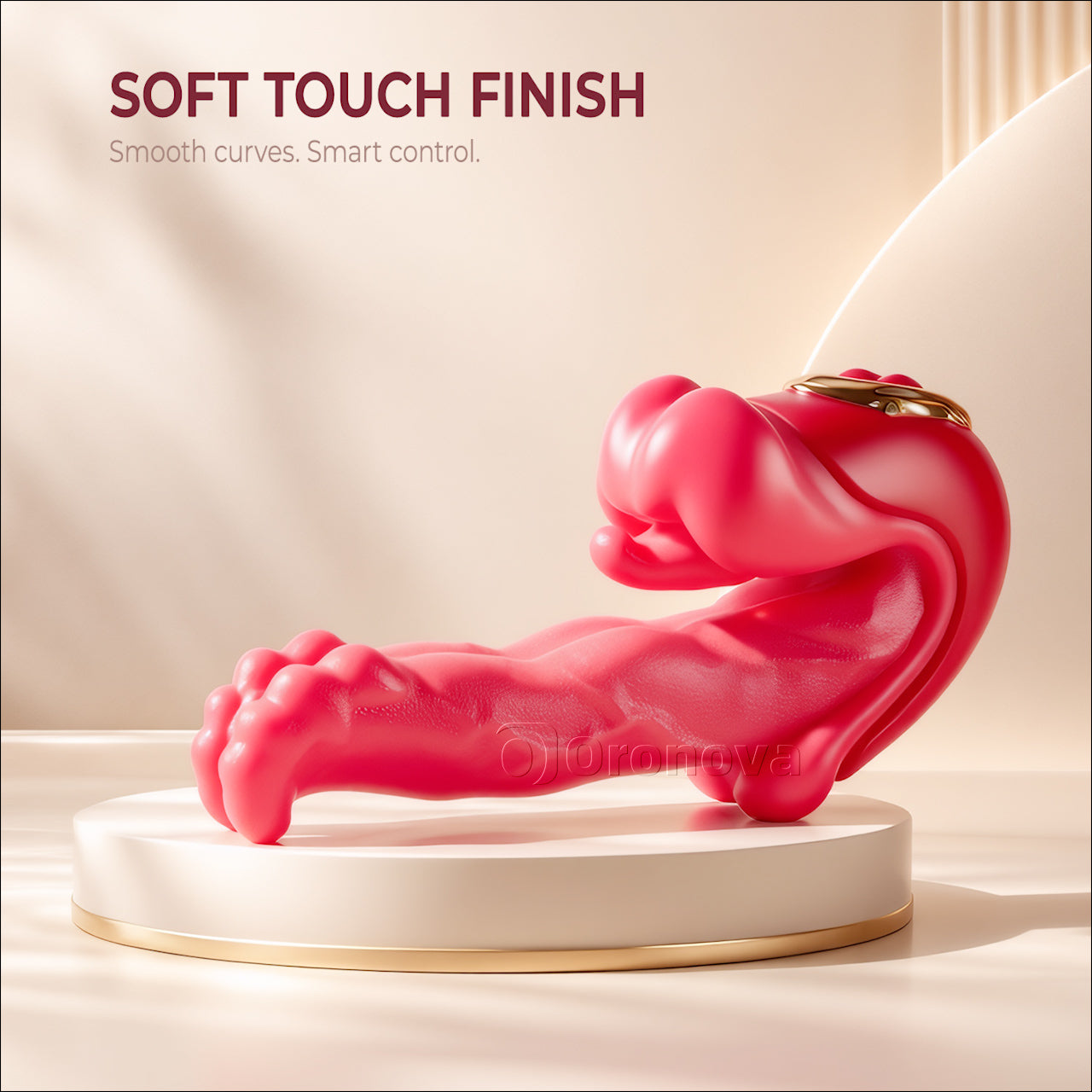 5-in-1 APP Controlled Rotating Tongue Vibrator with Heating & G-Spot Stimulation