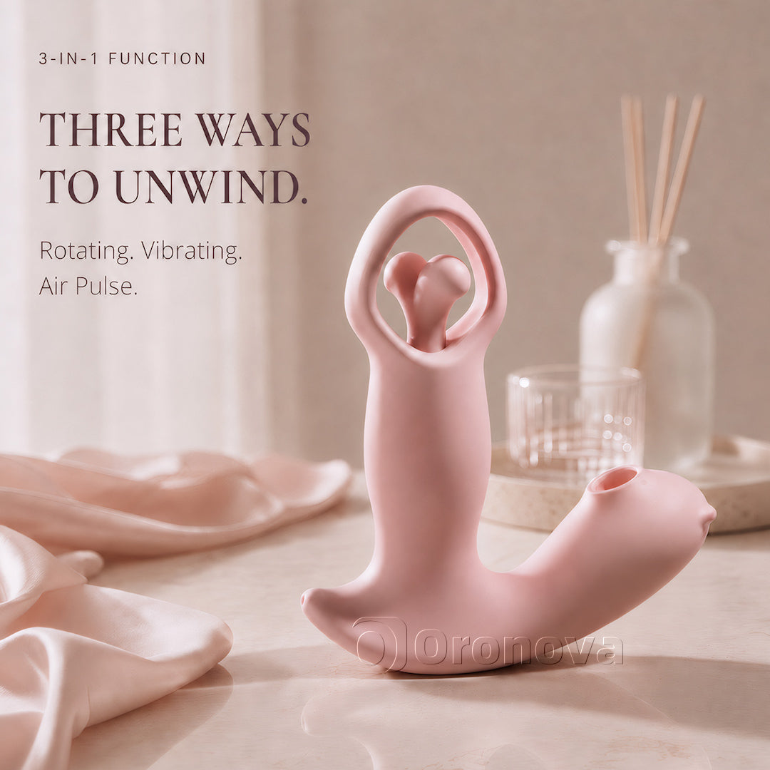 Three-in-one smart APP rotary vibration airflow pulse vibrator