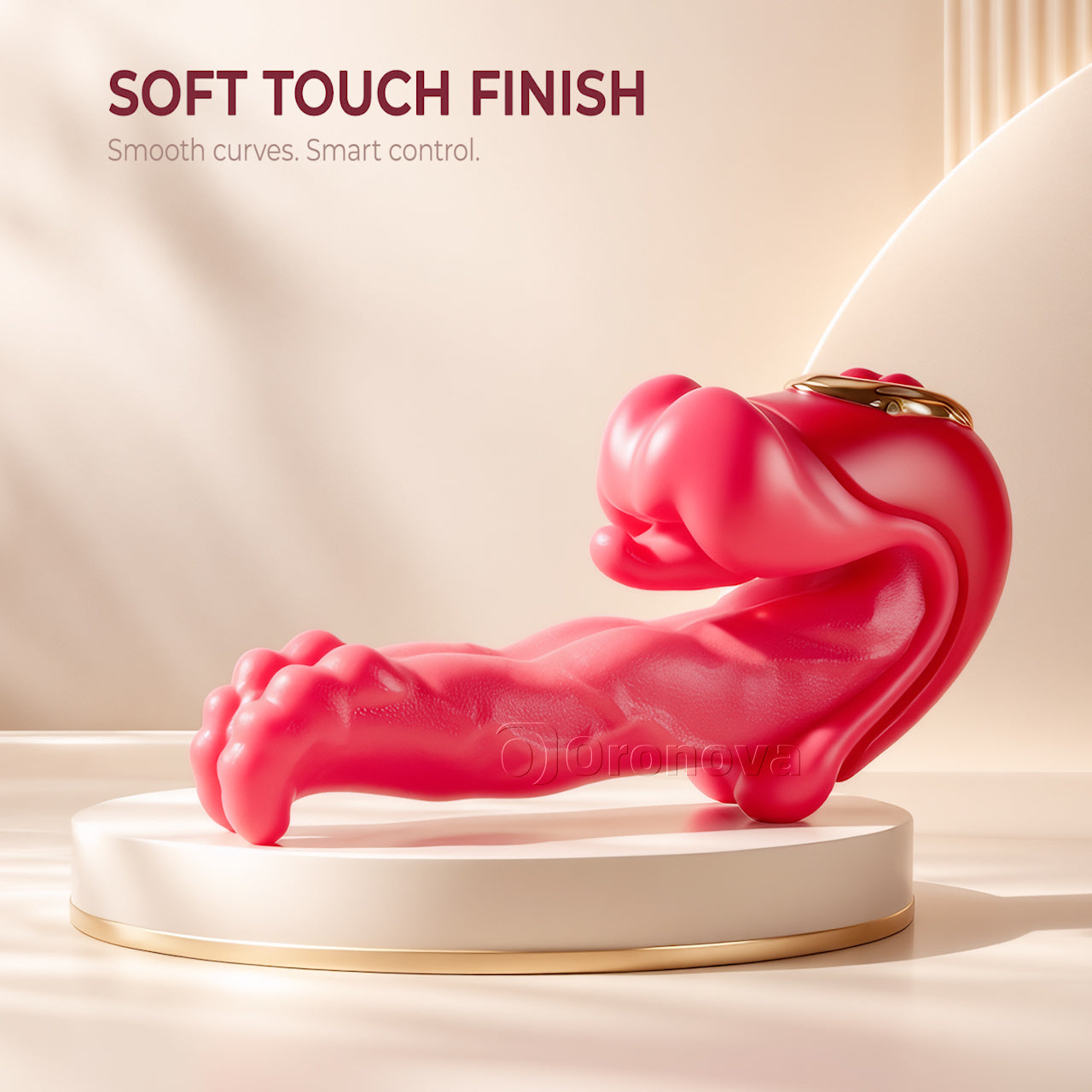 5-in-1 APP Controlled Rotating Tongue Vibrator with Heating & G-Spot Stimulation