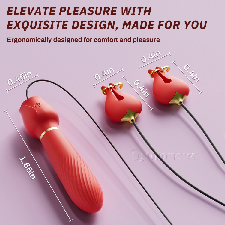 Mini Clit Vibrator with Nipple Clamps