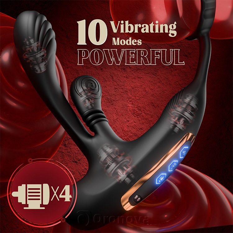 Prostate Massager with Gyration Function and Triple Vibrantions