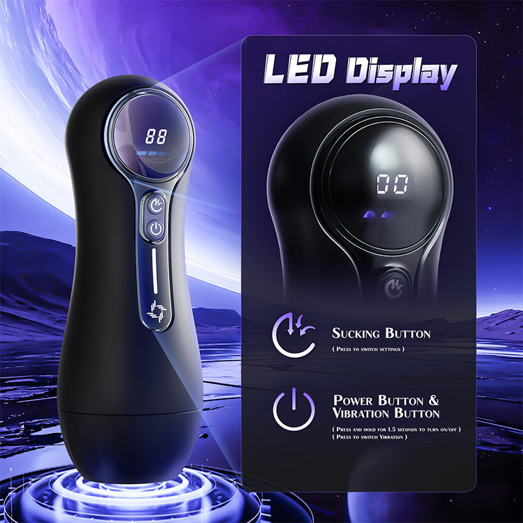 Automatic Male Masturbator – 4 Suction Modes, 9 Vibrations, LED Display