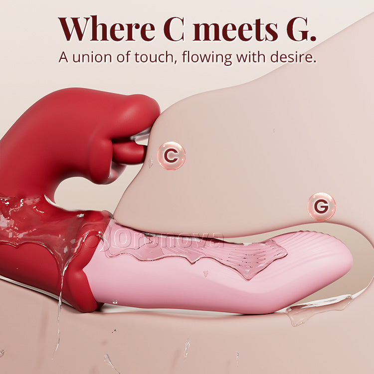 G-Spot & Clitoral Pleasure Vibrator – Tongue Licking, Waterproof