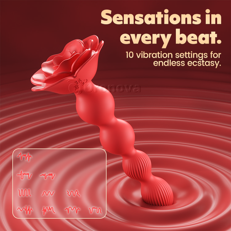 Anal Bead Vibrator with 10 Vibrations