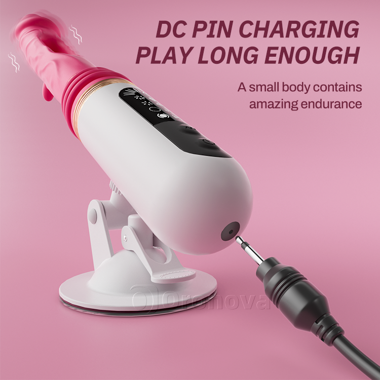 Thrusting Dildo Vibrator with Extending Motion & Flapping