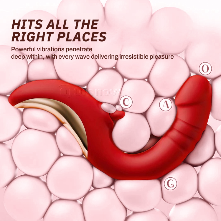 Thrusting G Spot Vibrator with Licking Pattern