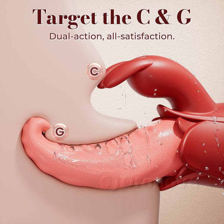 Tongue vibrator 10 modes, dual point stimulation, silent design