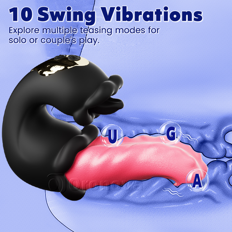 Twin Rose Thrusting G-Spot Vibrator with Licking Tongue & Vibration