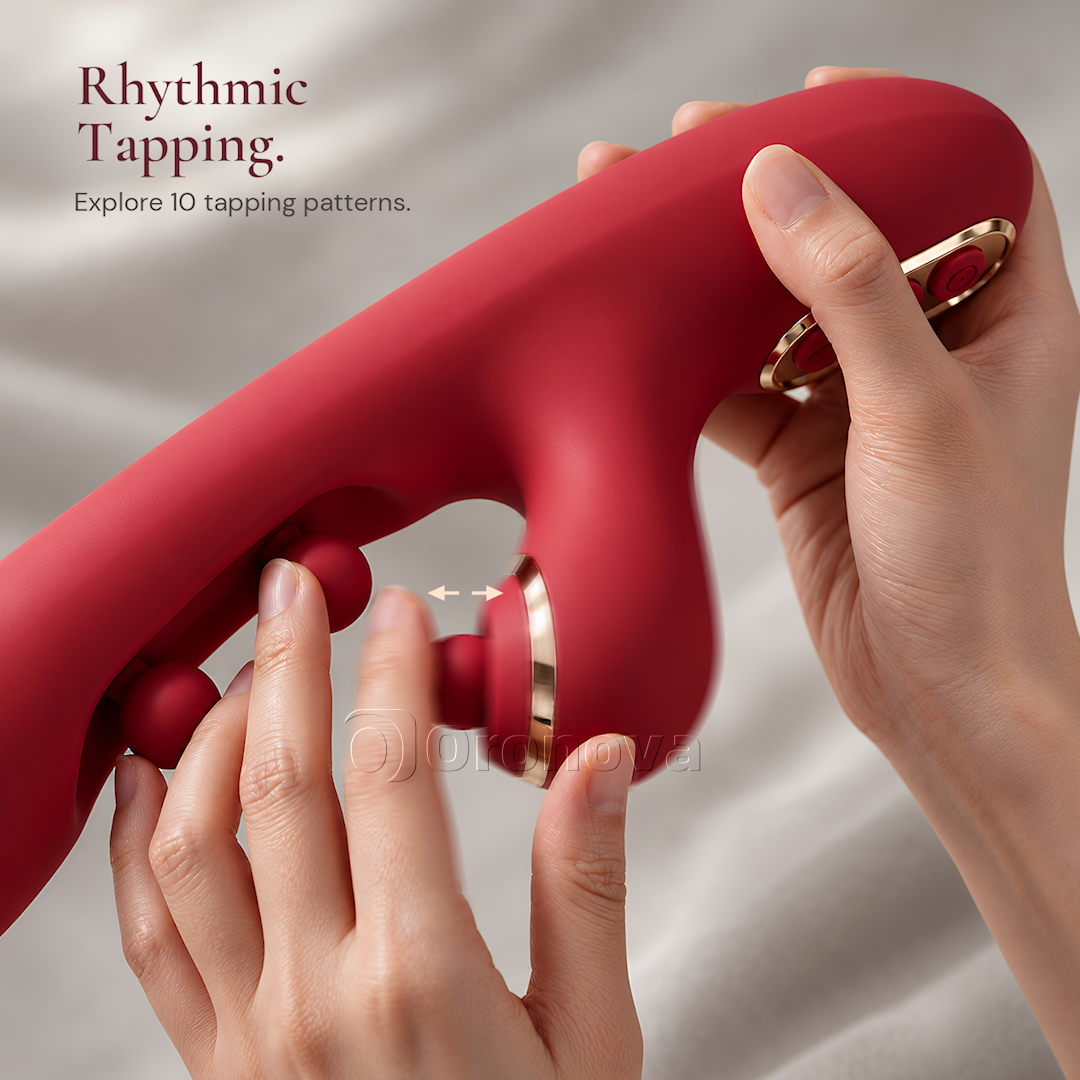 3-in-1 Vibrating Wand with Dual-Ball Pinching & Rhythmic Tapping 3 Functions, Independent Control