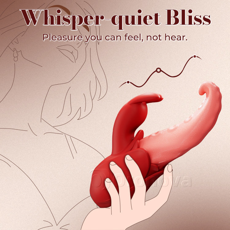 Tongue vibrator 10 modes, dual point stimulation, silent design