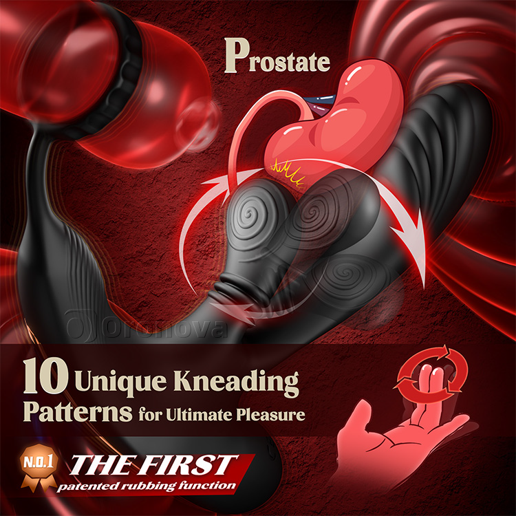 Prostate Massager with Gyration Function and Triple Vibrantions