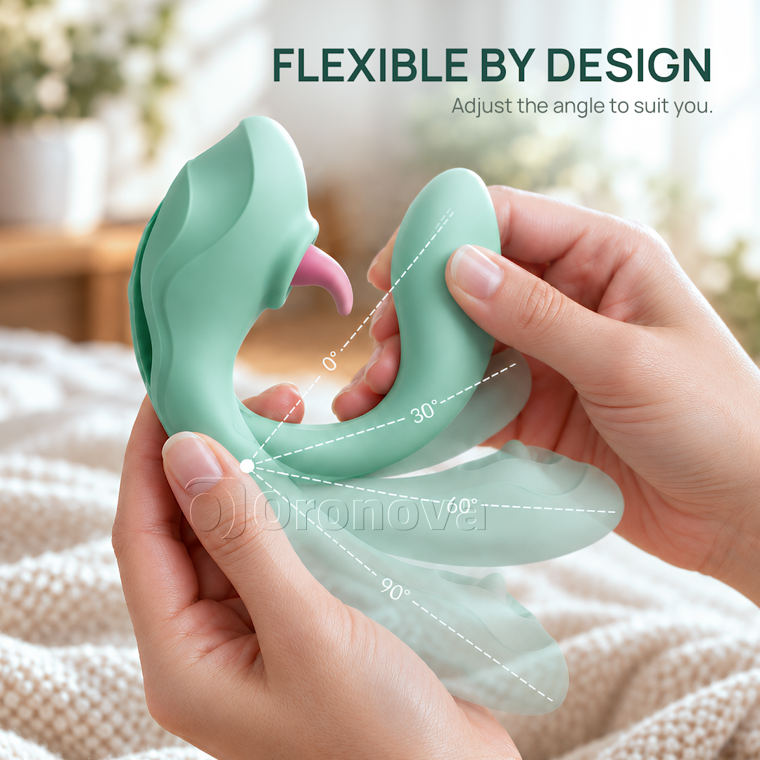 Tongue & Tapping 2-in-1 Vibrator – Licking Clitoral Stimulation 7 Licking& 7 Tapping Modes