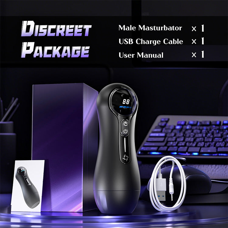 Automatic Male Masturbator – 4 Suction Modes, 9 Vibrations, LED Display