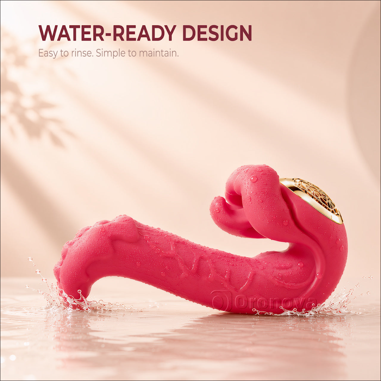 5-in-1 APP Controlled Rotating Tongue Vibrator with Heating & G-Spot Stimulation
