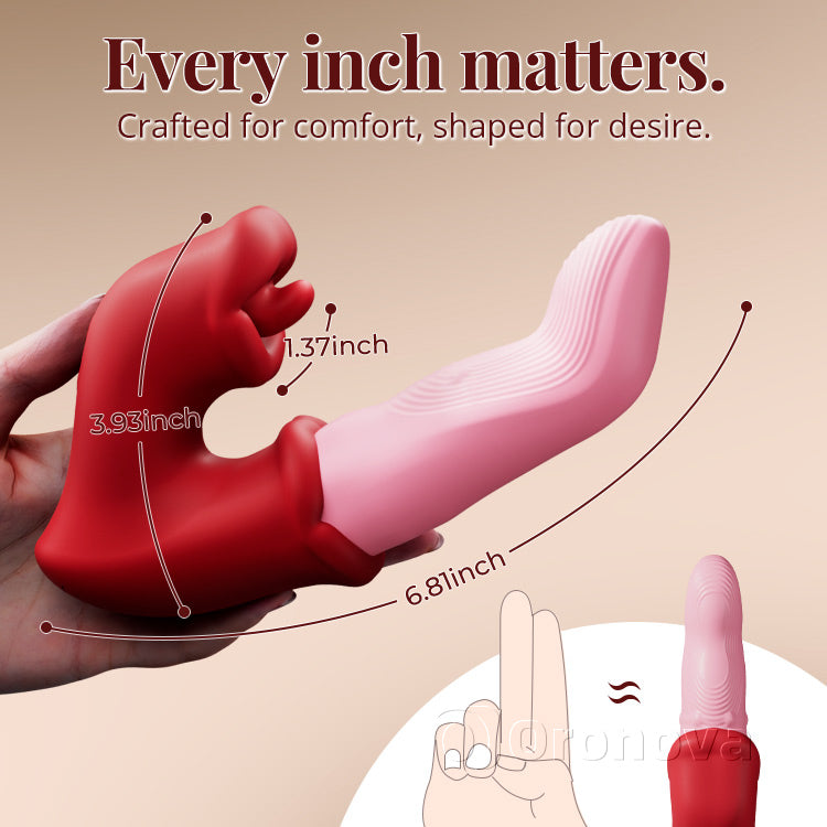 G-Spot & Clitoral Pleasure Vibrator – Tongue Licking, Waterproof