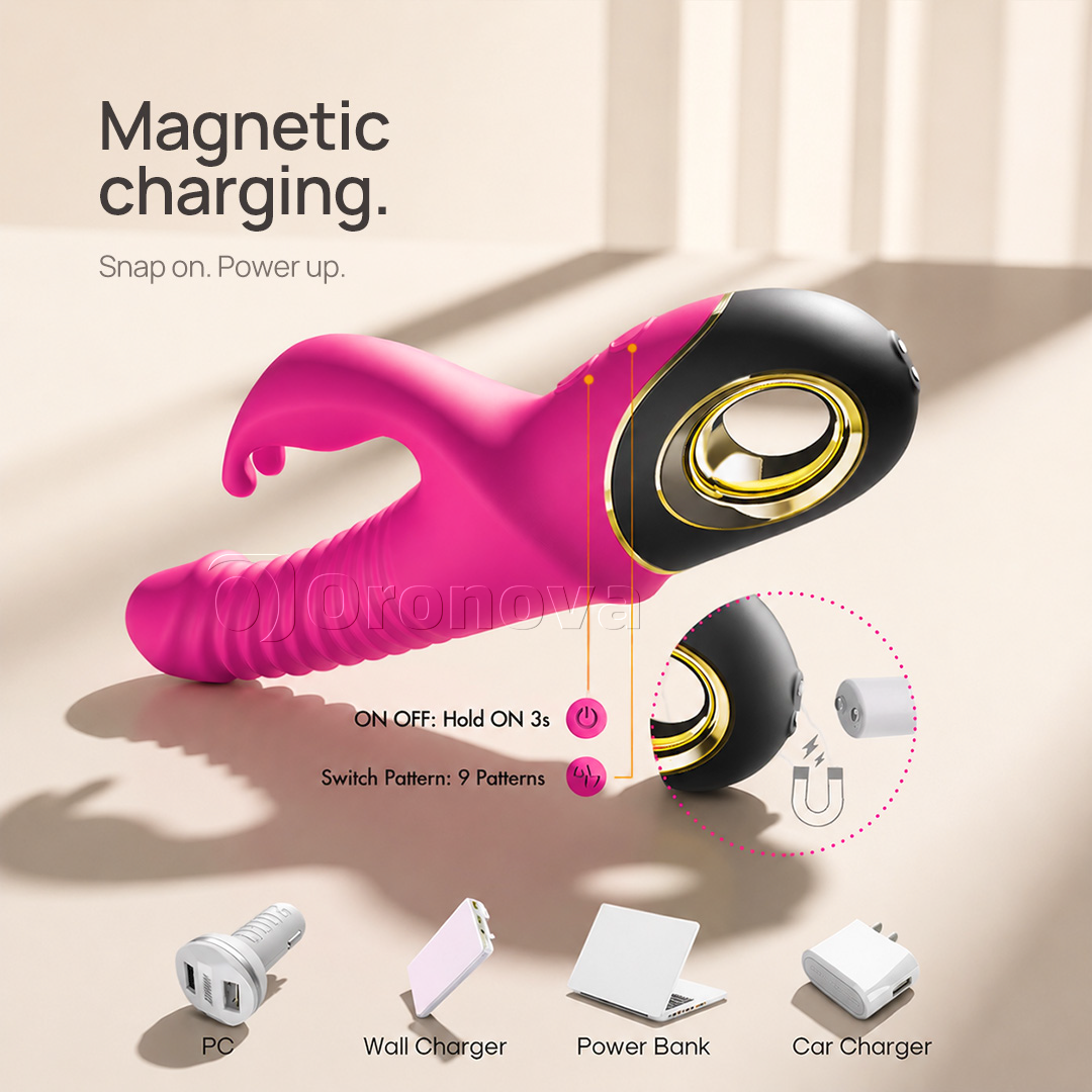 3-in-1 Thrusting & Rotating Vibrator with 9 Modes Rotation.Endless Possibilities.