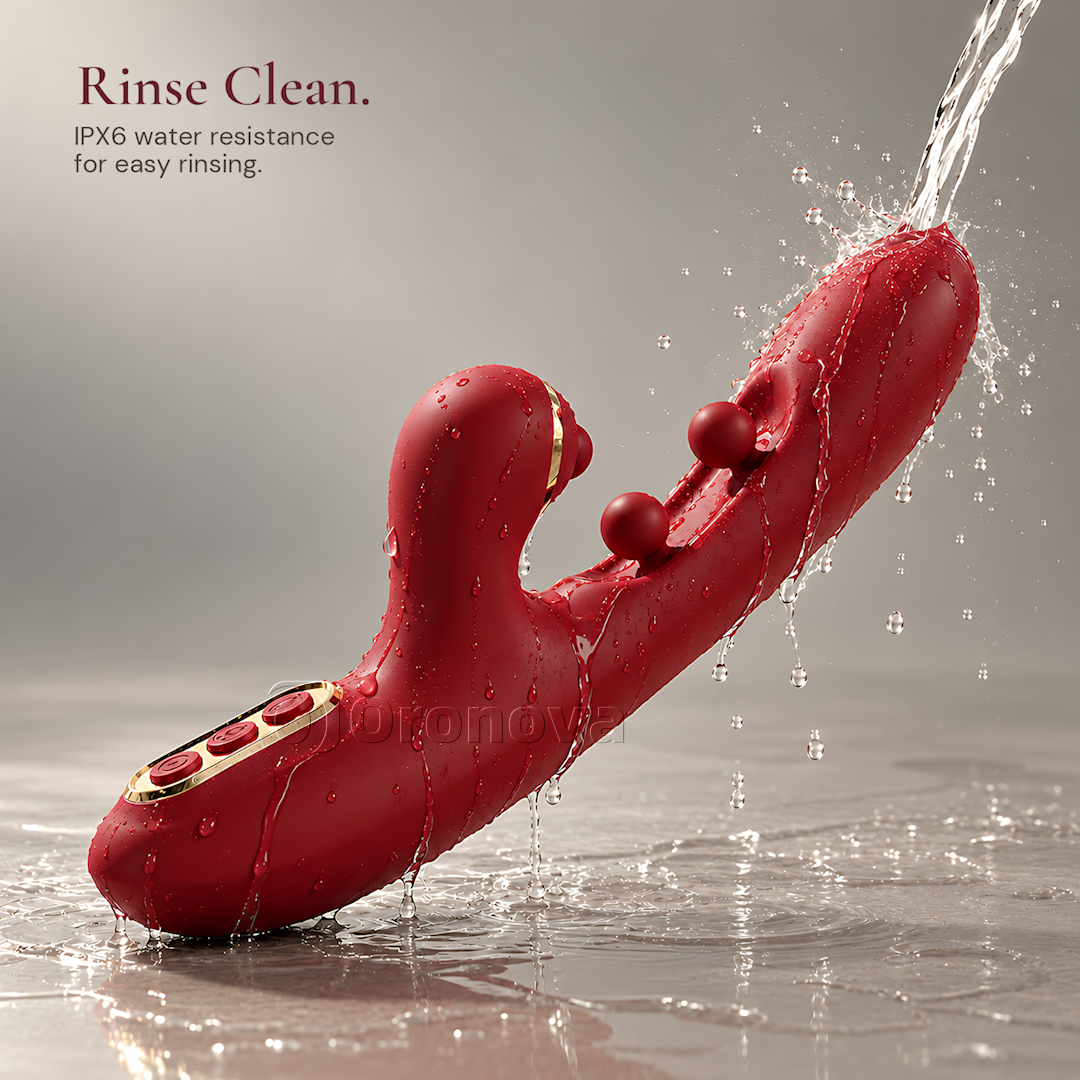 3-in-1 Vibrating Wand with Dual-Ball Pinching & Rhythmic Tapping 3 Functions, Independent Control