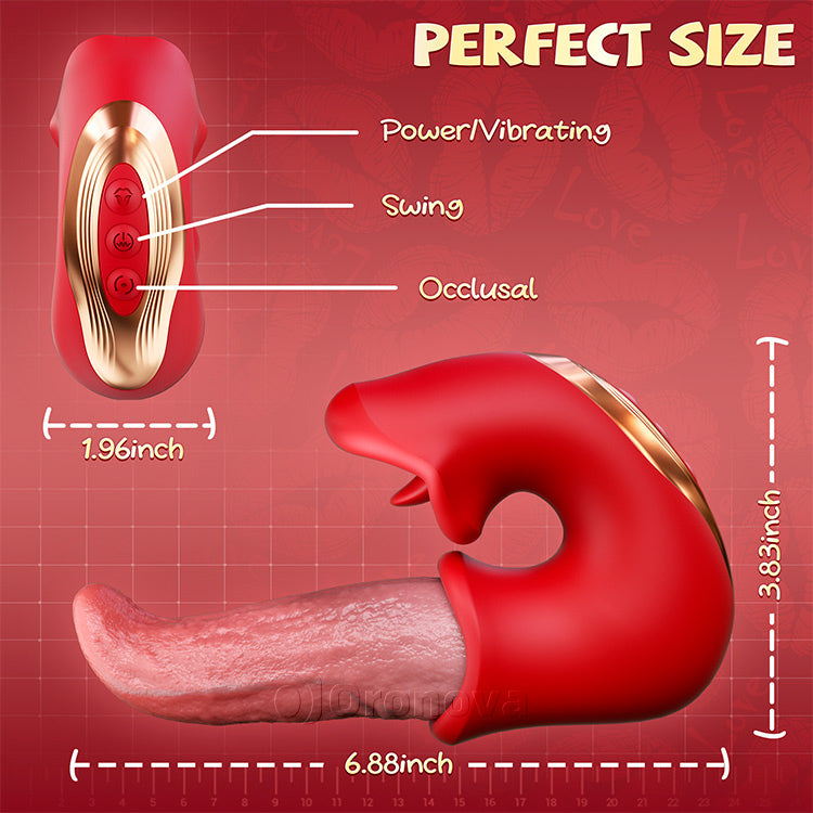 Women’s 3-in-1 Vibrator – Clit Stimulator, Dildo, and Licking Tongue