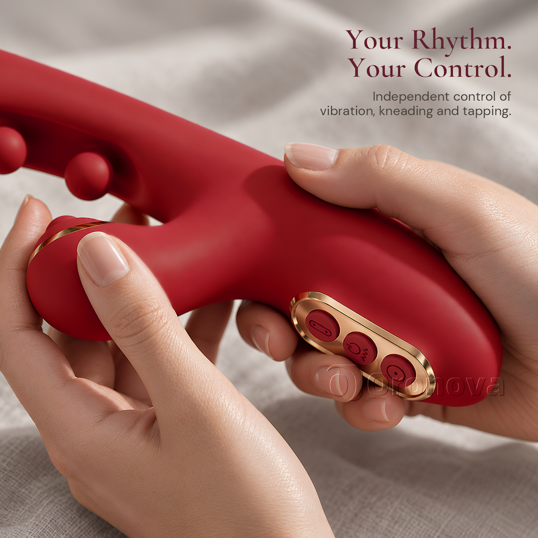 3-in-1 Vibrating Wand with Dual-Ball Pinching & Rhythmic Tapping 3 Functions, Independent Control