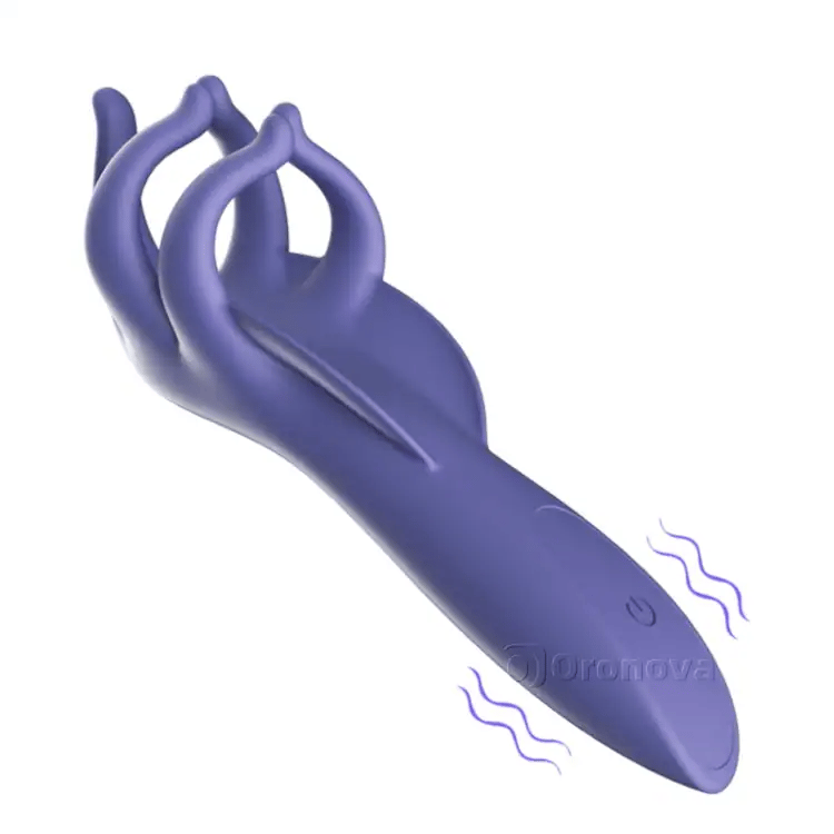 Penis Vibrator with Five Fingers