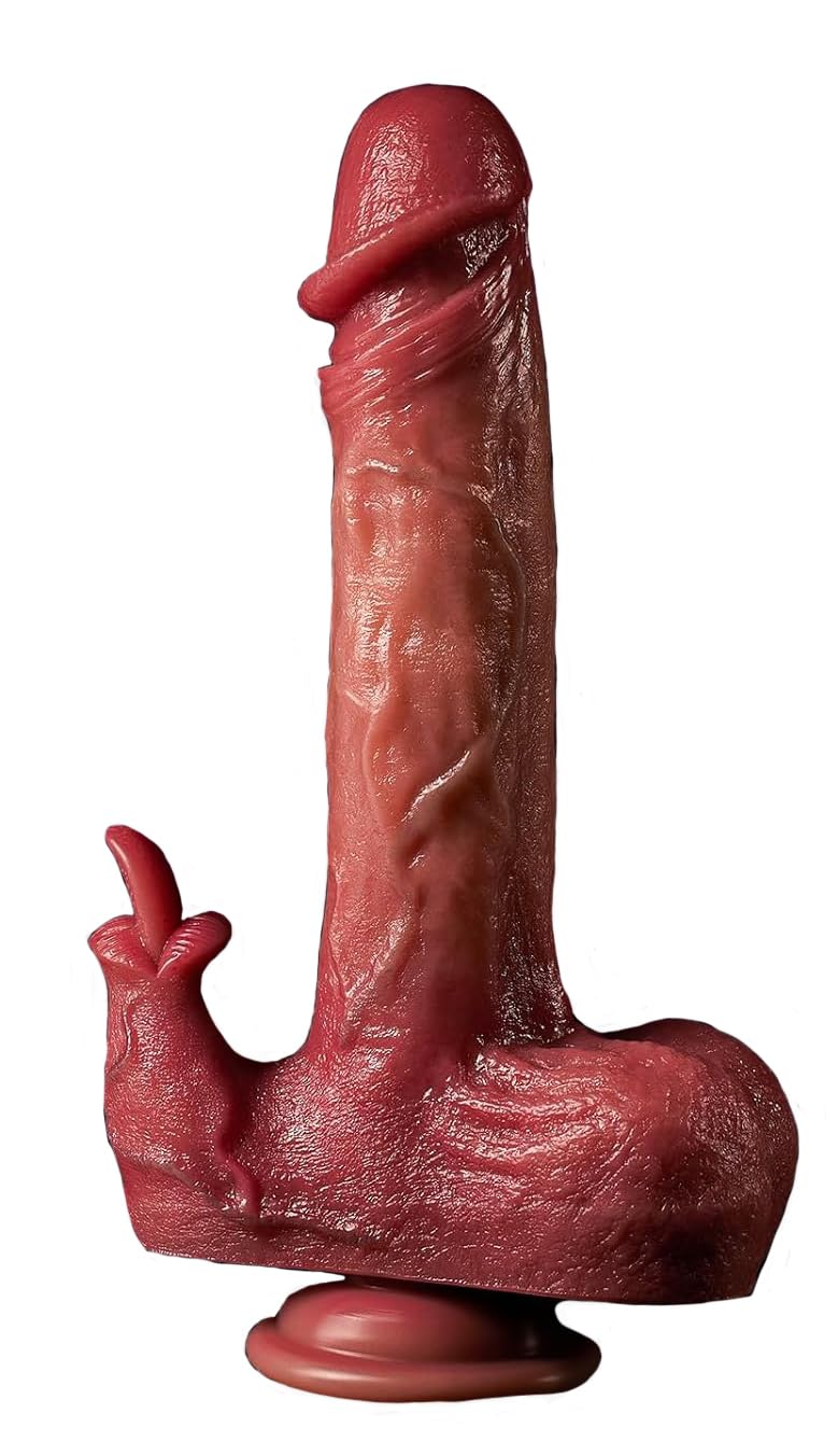 Dual-Vibration Mouth Dildo Vibrator - Lifelike Texture & Quiet Motor