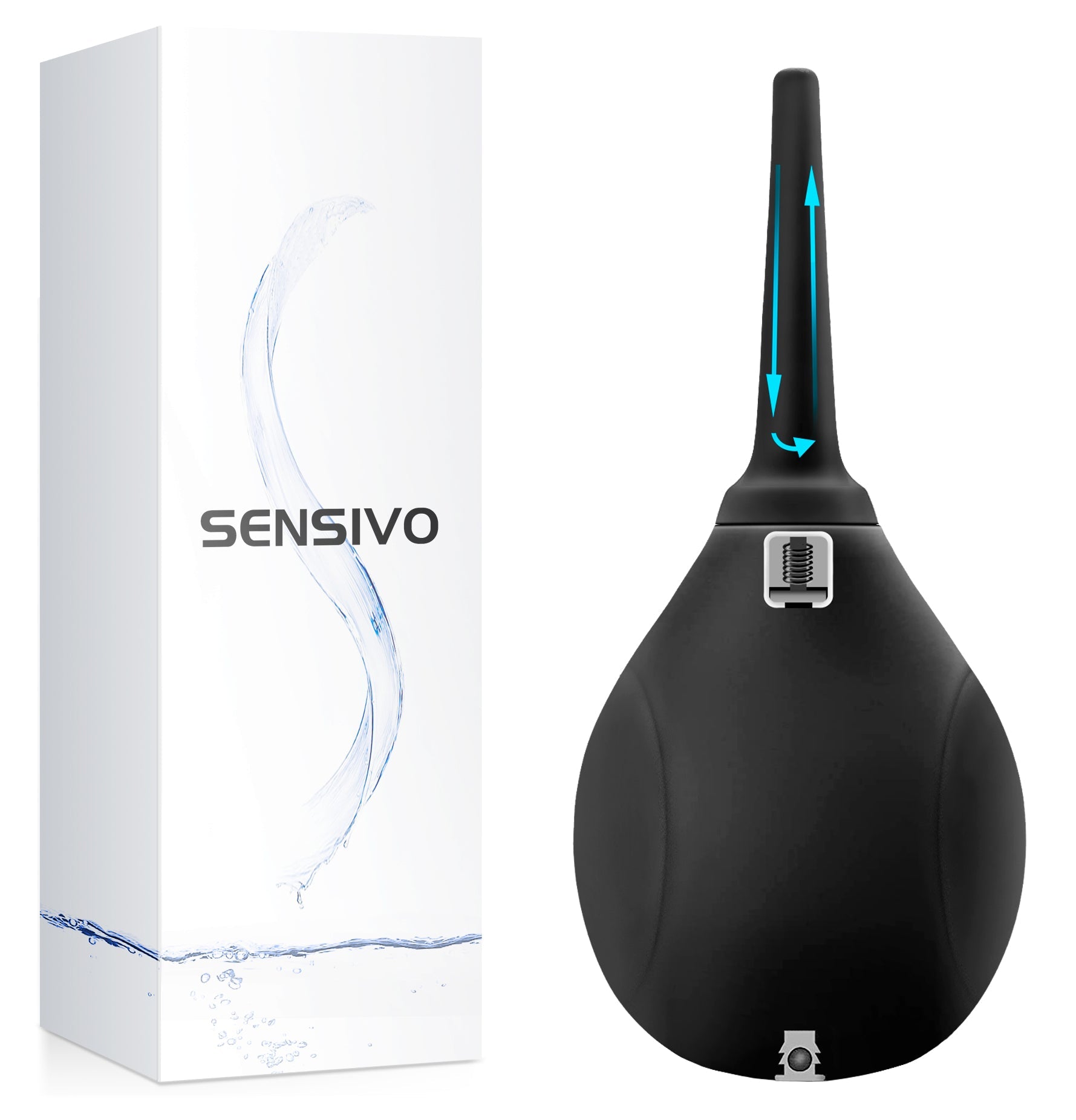 Starshine - Black Silicone Enema Bulb with Soft Nozzle