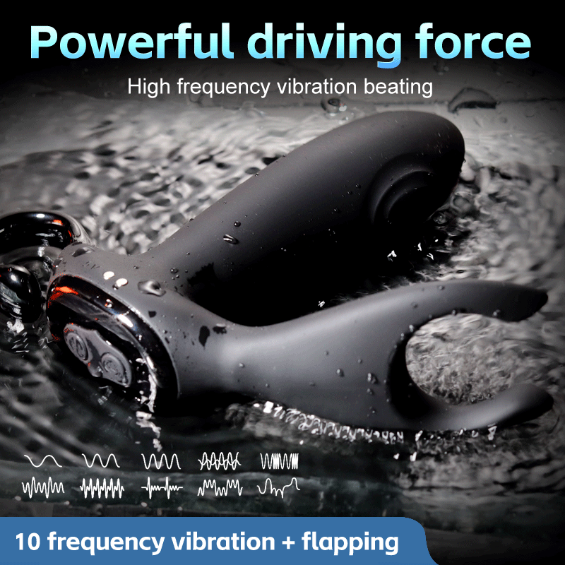 Prostate Massager with Vibrating & Flapping Intensity