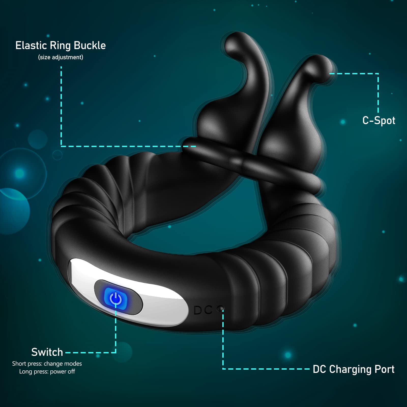 Elara - ThumbControlled Cock Ring with Nodules