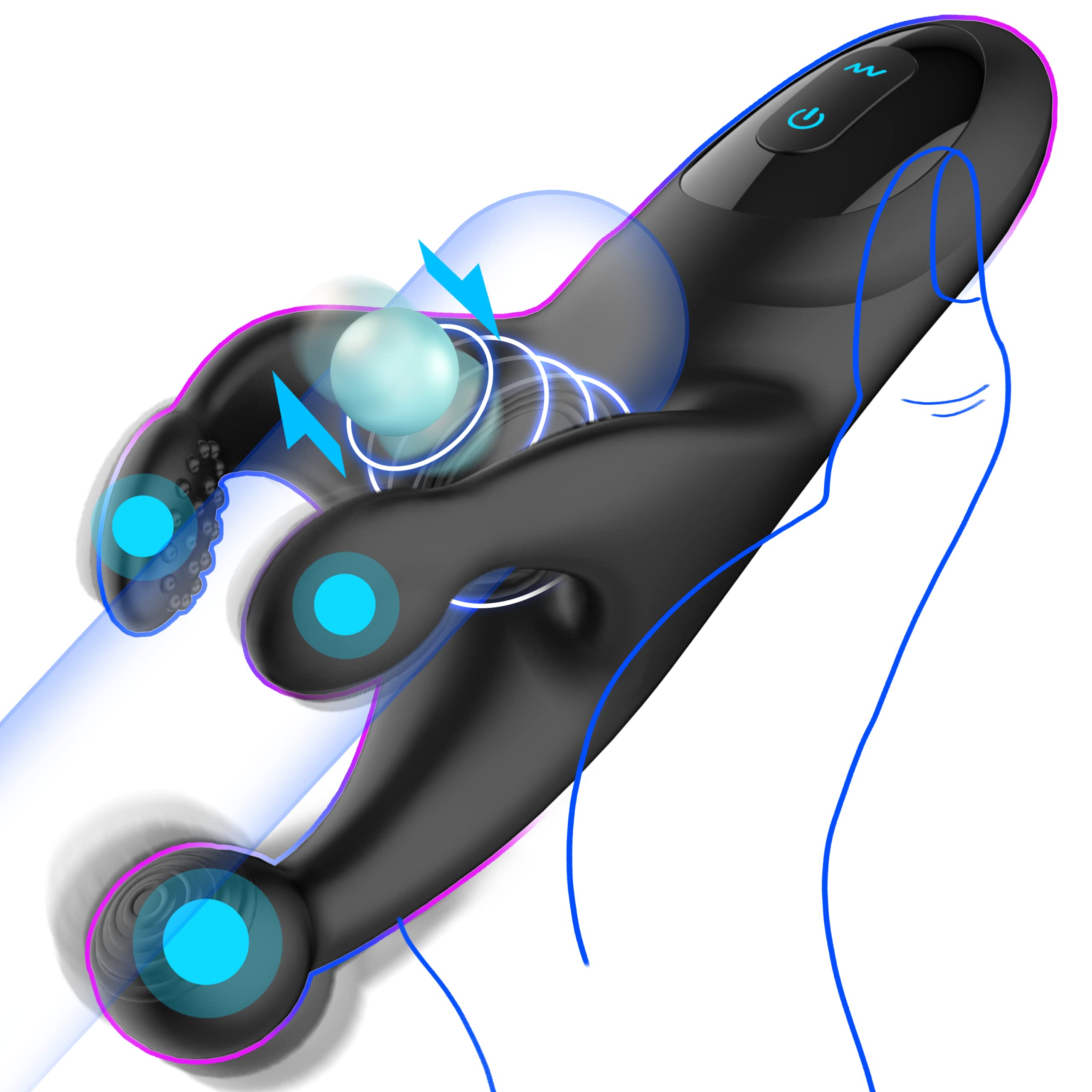 Penis Vibrator with Flaps & Vibration